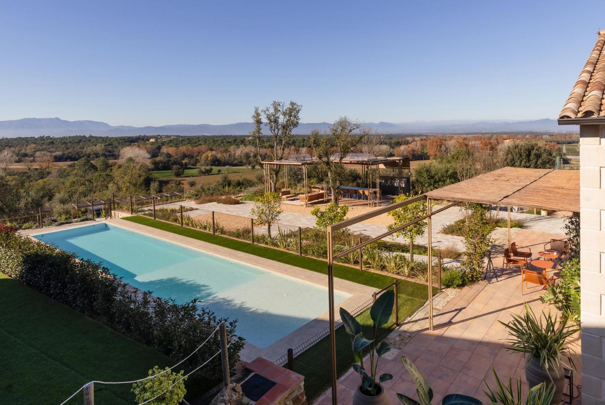 Can Bufi Espectacular Casa Con Piscina Interior Llagostera Exterior foto